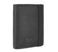 Lois - Carteras para Hombre Elegantes de Alta diseño Moderno. Billeteras para Hombre compactas Estilo clásico Cartera Monedero Funcional., Negro
