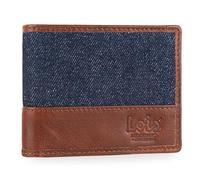 Lois - Carteras para Hombre Piel. Billeteras para Hombre. Cartera Hombre Piel con Monedero y múltiples Compartimentos, billeteras y monederos. Cartera Hombre. RFID, Azul