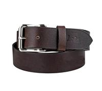 Lois - Cinturón De Cuero Para Hombre Con Hebilla Automática Ajustable, Cinturón De Piel De Vacuno Genuino Marron, Estilo Formal y Casual.