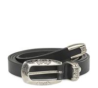 Lois - Cinturon Mujer Ajustable Cuero Moda Diario Casual Formal Cinturones De Mujer Diseño Clásico Hebilla Metálica Cinturones Mujer Piel Calidad, Negro