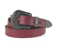 Lois - Cinturon Mujer Ajustable Cuero Moda Diario Casual Formal Cinturones De Mujer Diseño Clásico Hebilla Metálica Cinturones Mujer Piel Calidad, Granate