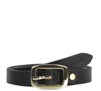 Lois - Cinturon Piel Mujer. Cinturones mujer de Cuero Genuino de Marca - Cinturones de Mujer Piel - Cinturón Mujer Ideal para el Uso Diario, Negro-Dorado