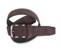 Lois - Cinturones Hombre Cuero Para Uso Diario Cinturon Hombre Piel Serraje Resistente Ajustable Cinto Hombre Vestir Casual Cinturón Hombre Clásico, Marrón oscuro