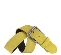 Lois - Cinturones Hombre Cuero Para Uso Diario Cinturon Hombre Piel Serraje Resistente Ajustable Cinto Hombre Vestir Casual Cinturón Hombre Clásico, Mostaza