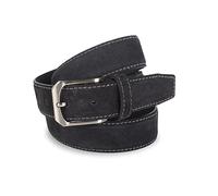 Lois - Cinturones Hombre Cuero Para Uso Diario Cinturon Hombre Piel Serraje Resistente Ajustable Cinto Hombre Vestir Casual Cinturón Hombre Clásico, Negro