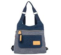 Lois - Mochila de moda para mujer, bolso de mano, mochila versátil de diseño elegante para viaje, escuela, trabajo y uso diario. Bolso multifunción, Tela vaquera, medium