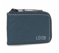 Lois - Monedero Hombre Pequeño - Carteras Piel Genuina - Monedero Mujer - Billeteras para Hombre. Cartera Tarjetero Hombre con Llavero Incluido con RFID 205544, Azul-Gris