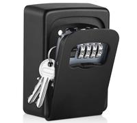 LOIVIYA Caja fuerte para llaves de pared, caja de seguridad de combinación de 4 dígitos, caja de seguridad para llaves, caja de llaves extra grande para padres ancianos, almacenamiento de llaves de