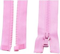 LoiYtrd Cremallera de plástico con Cierre automático Tipo Deslizador, Adecuada for Costura de Prendas, 2 Piezas(Pink,70cm)