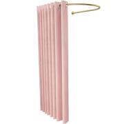 LoiYtrd Estante De Exhibición Probador Montado En La Pared con Pantalla De Privacidad De Barra En U, Probador Portátil for Tienda De Ropa/Oficina/Boutique/Tienda De Novias(Pink,100x95cm/39.4inx37.4i)