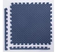 LoiYtrd Esterilla de Espuma entrelazada for Ejercicios, 12 Unidades, 30 x 30 cm, Textura Cuadrada, 11,52 pies Cuadrados, decoración del hogar, Esterilla de Rompecabezas(Navy Blue)