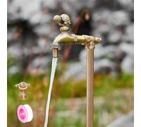 LoiYtrd Grifo de jardín Independiente for Exteriores, Resistente a Las heladas, Apto for riego y Lavado.(40cm)