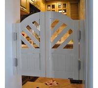 LoiYtrd Puerta batiente de salón, Puertas batientes de Estilo Europeo for Barra de Cocina, Puerta batiente de Armario de Madera Blanca for Restaurante y cafetería con bisagras(W125cmxH90cm)