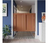 LoiYtrd Puerta batiente de salón, Puertas batientes de Madera ecológicas for Interior y Exterior, Puerta Decorativa de partición de Bar cafetería de salón Retro(W85cmxH90cm)