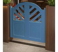 LoiYtrd Puerta de Madera Maciza for Bares, restaurantes, Puerta abatible con bisagras Flexibles, Puerta divisoria de café Doble con Parte Superior arqueada(BLU,W 115cm (45 1/4"))