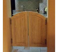 LoiYtrd Puertas abatibles, Puerta Occidental de Media Cintura con rotación Interna, Puerta divisoria de Vaquero con bisagras(115x90CM/45.3x35.4IN)