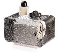 LoiYtrd Soporte for Caja de pañuelos montado en la Pared con diseño Elegante, Adecuado for baños y cocinas(Gray)