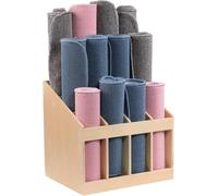 LoiYtrd Soporte Vertical para Esterilla de Yoga Estante Vertical de Madera for esterillas de Yoga, Organizador Estrecho for el hogar y la guardería. Estantería de Espuma de Pared para aparatos de GIM