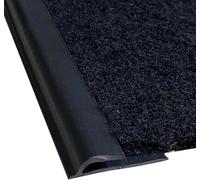 LoiYtrd Tira de transición de Piso autoadhesiva, Tiras de Cubierta de Borde de Alfombra de PVC Flexible Negro, encuadernación de Borde de umbral de Alfombra a azulejo(3m (10ft))(11m (36ft))