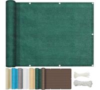 LoiYtrd Valla de privacidad con protección Solar y contra el Viento for balcón, jardín, Patio Trasero, Material de HDPE Resistente a los Rayos UV(2 * 10m)