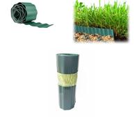 LOJAX Borde de jardín de plástico PP Flexible de 10 a 40 cm de Alto, Cerca para macetas, Muro de contención de cercas, cinturón de Aislamiento de Piedra y césped