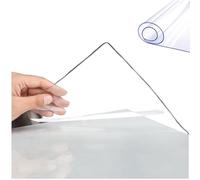 LoJax Cubierta de Mesa Transparente, Protector de Mesa Transparente 1,6 mm, Mantel Transparente de plástico Rectangular para Sala de Estar de Cocina