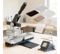 LoJax Kit De Máquina para Hacer Imanes, Máquina Prensadora para Hacer Imanes Fotográficos De Bricolaje para Nevera Cuadrada/Rectangular + Cortador De Papel + 100 Juegos De Cartón para Manualidades