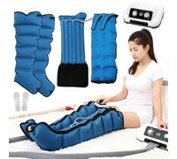 LoJax Maquina De Presoterapia para Casa Abdomen Y Piernas Masajeador De Piernas 6 Cámaras De Aire Masajeador Botas De Presoterapia Profesional En Casa con Presión Temporizada Y Ajustable