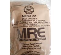 LoJo Surplus Comidas militares MRE listas para comer con fecha de inspección 2022 gulash de res