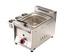 LOJOO Freidora de Gas Comercial Freidora de un Tanque con Capacidad de Cesta 8L Freidoras de mostrador con cestas y Tapa para Cocina doméstica y Restaurante.