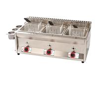 LOJOO Freidora freidora Comercial 24L freidora de Gas de Tres Tanques con Cesta freidora de Gas de mostrador para Restaurante con cestas y Tapas para freír (Color : C, Size : 82 * 44.5 * 34.8cm)