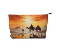 Lok Ling in The Evening Sun - Bolsa de cosméticos de pana de gran capacidad, impermeable, para guardar artículos de tocador, Black, Talla única