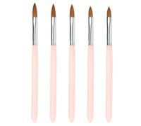 Lokaloka 5 Pinceles para Uñas Acrilicas Profesional Nail Art | 8/10/12/14/16# Pincel Acrilico Decoracion para Esculpir 3D Extensión de Semipermanente Construcción UV Gel Kit Manicura Set