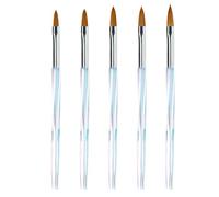 Lokaloka 5 Pinceles para Uñas Acrilicas Profesional Nail Art | 8/10/12/14/16# Pincel Acrilico Decoracion para Esculpir 3D Extensión de Semipermanente Construcción UV Gel Kit Manicura Set
