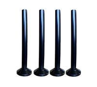 Lokatall - Juego de 4 pares de tubos de radiador de plástico (16 mm x 200 mm), color negro