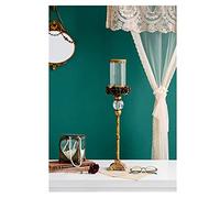 LOKAXXZU Portavelas Vintage Rose Candelabro Elegante Candelabro de Cristal - Candelabros para Eventos Formales, Bodas, Iglesia, Decoración navideña, Candelabro de Halloween (A,Grande)