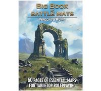 Loke Big Book of Battle Mats Wilds Wrecks & Ruin, mercancía para Juego de Mesa RPG, para Mayores de 14 años
