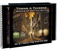 Loke Towns & Taverns - Books of Battle Mats, juego de mesa, negro, versión en inglés