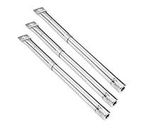 LOKHING 3 Pack 42204 Universal BBQ Parrilla de gas Reemplazo de Adjustable quemadores de tubo de acero inoxidable para Campingaz, CCLIFE, Landmann, Char-Broil, Broil-master y otro modelos de parrilla