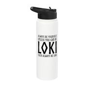 Loki Mitología Nórdica Pagano Vikingo Trickster Dios Divertido Stainless Steel Insulated Water Bottle