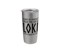 Loki Mitología Nórdica Pagano Vikingo Trickster Dios Divertido Vaso térmico de acero inoxidable de doble pared
