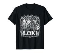 Loki Trickster Unbound Norse Viking Caos Rune Camiseta gráfica económica, Hombre, Negro, S