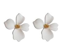 LOKILOKI Pendientes de Clip Florales Elegantes Sin Perforaciones para Mujer, Adecuado para Uso Diario y Ocasiones Especiales para Mujeres y Niñas, Acero Inoxidable y Titanio