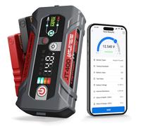 LOKITHOR JT400 2 en 1 Arrancador Comprobador de Baterias de Coches Portatil, Booster Jump Starter 12V 2500A para Motore Gasolina hasta 8.5L y Diésel hasta 6.5L Tester de Carga Automotriz 100-2000 CCA