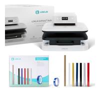 LOKLIK Auto Heat Press Prensa de calor compacta para planchar camisetas, suéteres, mantas, toallas, bolsas, bolsas y otros textiles - Paquete de inicio incluido