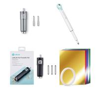 Loklik iCraft tools - Kit de transferencia de hoja + lápiz de ranura + hoja profunda - Contiene 3 puntas + 20 láminas metálicas, lápiz capacitivo para plegado de papel