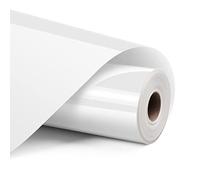 LOKLIK Rollo de vinilo de transferencia de calor (30,5 x 180 cm), Vinilo Termotransferible para Personalizar Camisetas, Bolsas Lavable a Máquina, Colores Vibrantes y Alta Durabilidad (blanco)