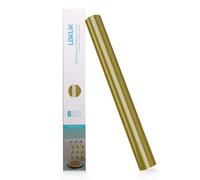 LOKLIK Rollo de Vinilo Permanente, Adhesivo Mate, Transferencia de Calor, termoadhesivo, 1 Unidad, 30,5 x 180 cm, tamaño estándar (dorado brillante)