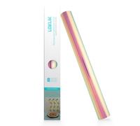 LOKLIK Vinilo Adhesivo Permanente Holográfico Rosa Ideal para Manualidades, Diseños Iridiscentes en Vidrio, Cerámica y Más (violeta holográfico)