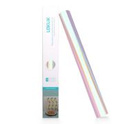 LOKLIK Vinilo Adhesivo Permanente Holográfico Rosa Ideal para Manualidades, Diseños Iridiscentes en Vidrio, Cerámica y Más (rosa holográfico)